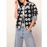 veste matelassée réversible noir blanc