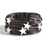 bracelet multi rang cordon étoile brillant