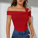 top épaule dénudé rouge femme (3)