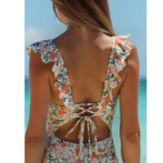 Maillot de bain une pièce fleuri femme (5)