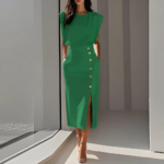 robe femme business vert