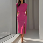 robe femme business fushia