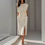 robe femme business blanche