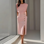robe femme business rose clair