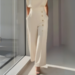 combinaison pantalon chic blanche femme