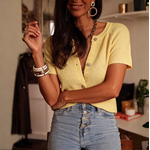 Gilet manche courte Tessa jaune (2)