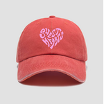 Casquette Sweat hearts corail