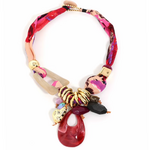 Collier fantaisie Esmeralda rouge