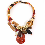 Collier fantaisie Esmeralda orange (2)