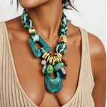 Collier fantaisie Esmeralda été