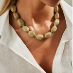 Collier de perles Anouk beige