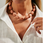 Collier de perles Anouk orange