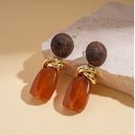 Boucles doreilles Esmeralda acrylique rouge
