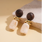 Boucles doreilles Esmeralda acrylique blanche