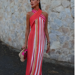 Robe longue Aliette femme été rayures