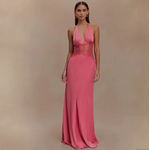Robe Caliane rose dentelle