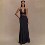 Robe Caliane noire satin