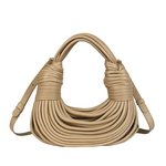 sac à main demi-lune beige
