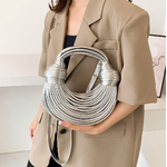 sac à main demi-lune argent chic