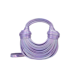 sac à main demi-lune mauve