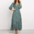 robe longue imprimé fleuri vert automne 2020 femme