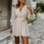 robe blanc écru imprimée femme printemps été 2021