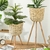 Cache-pot sur pied décoration vase de sol original panier tressé