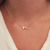 collier coeur lettre initiale acier inoxydable