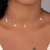 collier ras du cou lune étoile argent acier inoxydable plaqué or