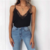 caraco noir dentelle dos nu tendance femme