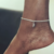 bracelet de cheville argent lettre initiale