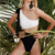 maillot de bain une pièce asymétrique noir et blanc femme
