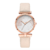 Montre bracelet cuir femme bleu crème beige