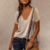t-shirt beige femme tendance