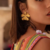 boucles d'oreilles dorées fantaisie femme