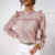 blouse rose dentelle femme