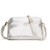 sac à main bandoulière gris argenté brillant pour femme