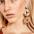 boucles d'oreilles pendantes dorées géométriques fantaisie
