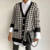gilet noir et blanc carreaux vichy