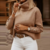 pull à col roulé camel mode femme
