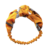 Bandeau cheveux soie imprimé jaune
