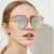 Lunettes de soleil oversize plastique transparent femme monture rose