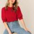 blouse rouge tendance femme