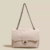 sac à main blanc bandoulière argent en cuir