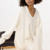 pull blanc femme col V