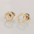 petites boucles d'oreilles dorées acier inoxydable