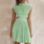 robe courte sans manches verte patineuse femme