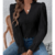 blouse noire à volants femme