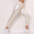 legging yoga original blanc léopard doré femme