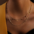 collier minimaliste chic acier inoxydable plaqué or